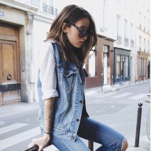 Madewell Jean Denim Vest Size Small